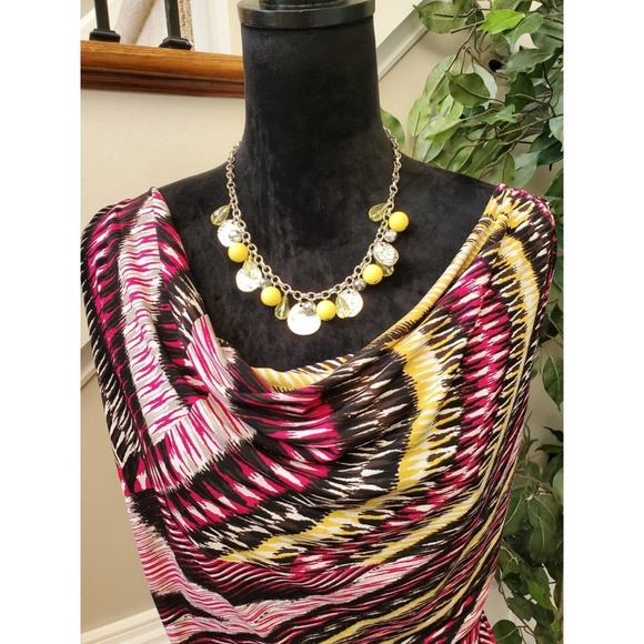 Alfani Women's Multicolor Polyester V-Neck Sleeveless Knee Length Dress Size 20W - Picture 10 of 11